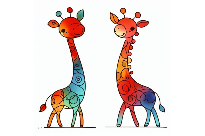 funny-giraffe-watercolor-hand-drawn-illustration