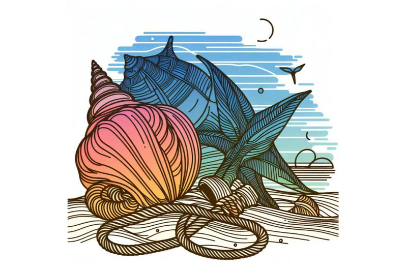 seashell-and-ship-rope-background-with-sea-sand