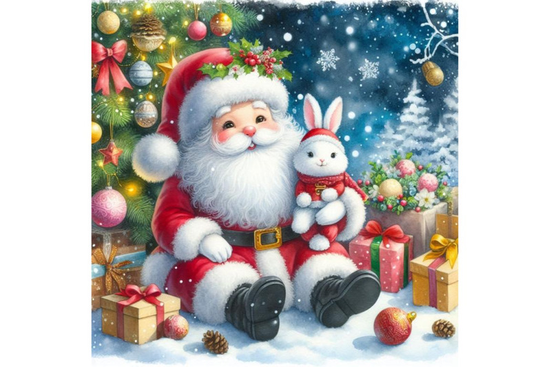 santa-claus-bunny-and-christmas-background