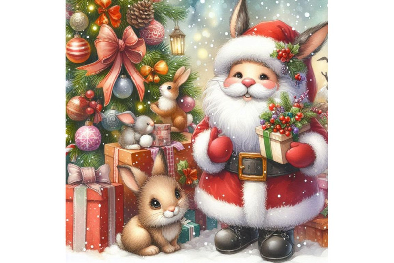 santa-claus-bunny-and-christmas-background