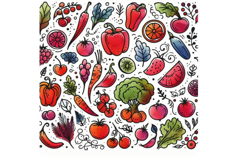 red-fruits-and-vegetables-watercolor-hand-drawn-f