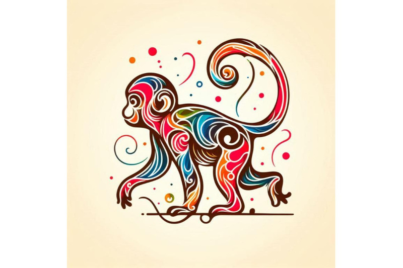 funny-monkey-hand-drawn-watercolor-illustration