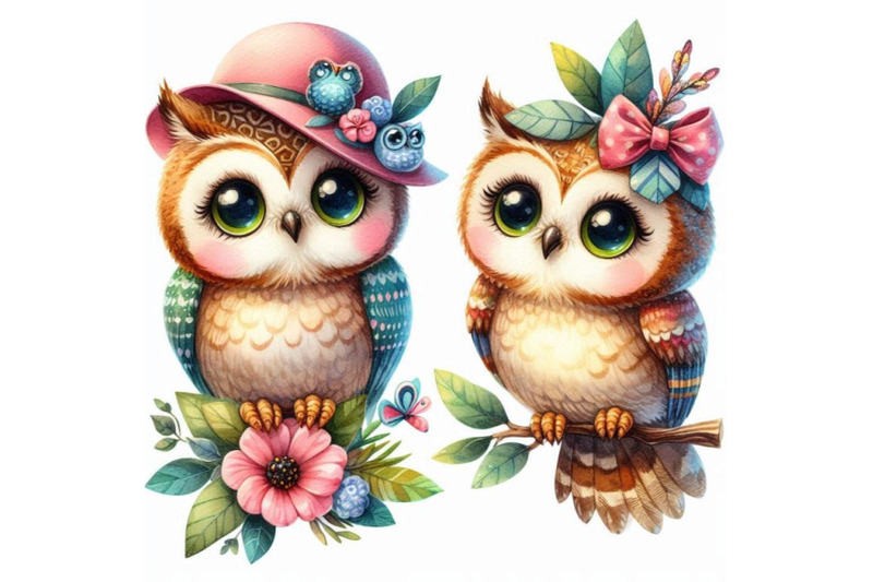 cute-owl-watercolor-owl-owl-tee-shirt-illustration