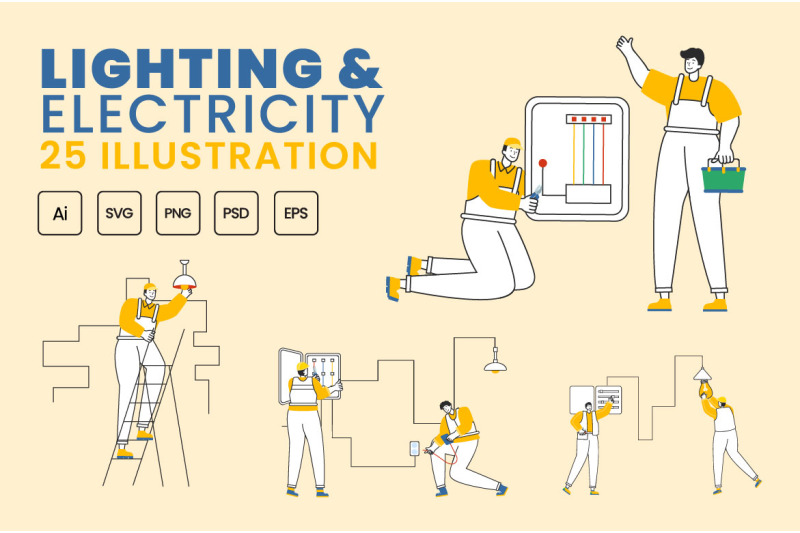 25-lighting-and-electricity-energy-illustration