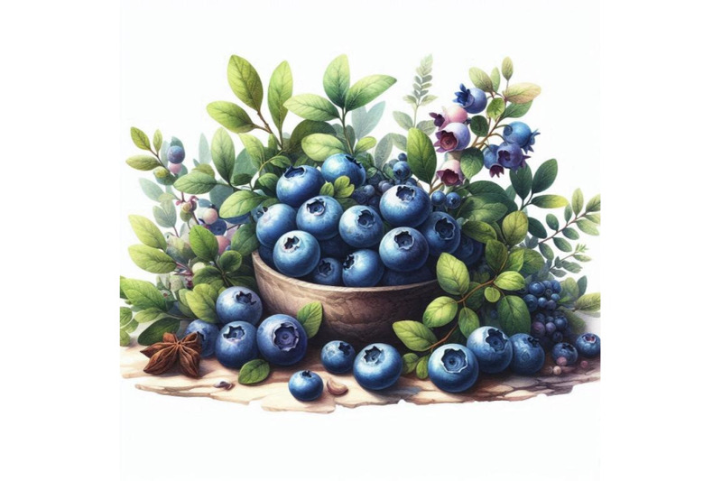 forest-blueberries-watercolor-illustration