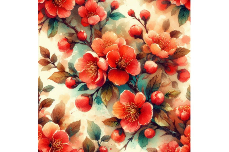 red-flowers-bloom-watercolor-blossom-pattern-texture-ba