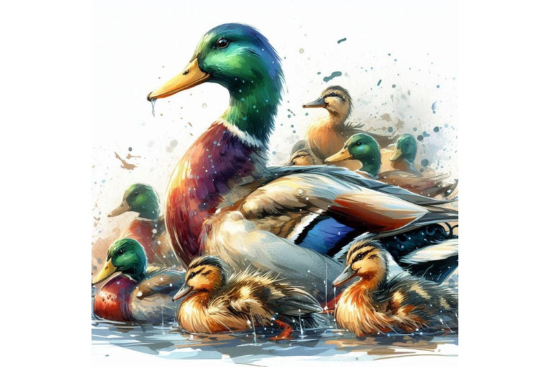 wild-duck-mallard-watercolor-illustration