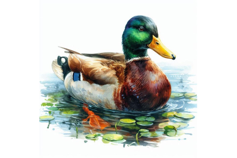 wild-duck-mallard-watercolor-illustration