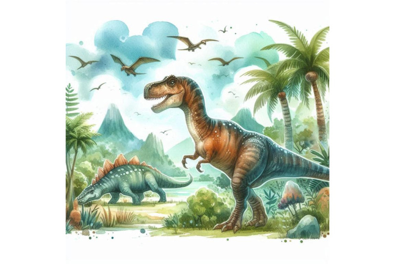 dinosaur-dinosaur-watercolor-drawing-dinosaur-illustrati