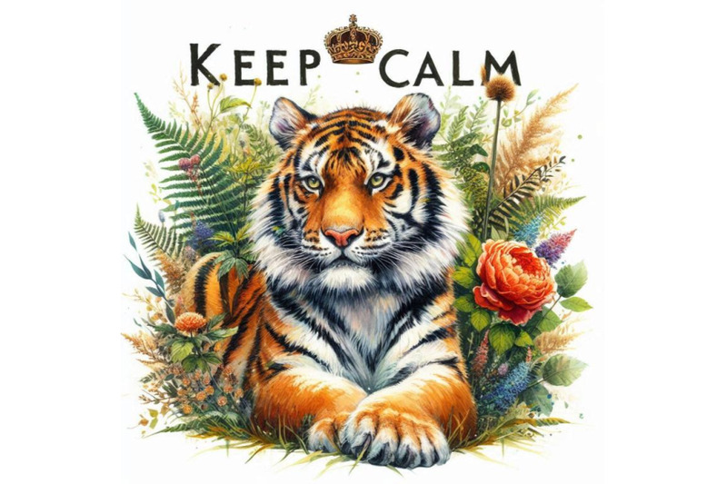 keep-calm-tiger-watercolorr-illustration