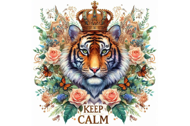 keep-calm-tiger-watercolorr-illustration