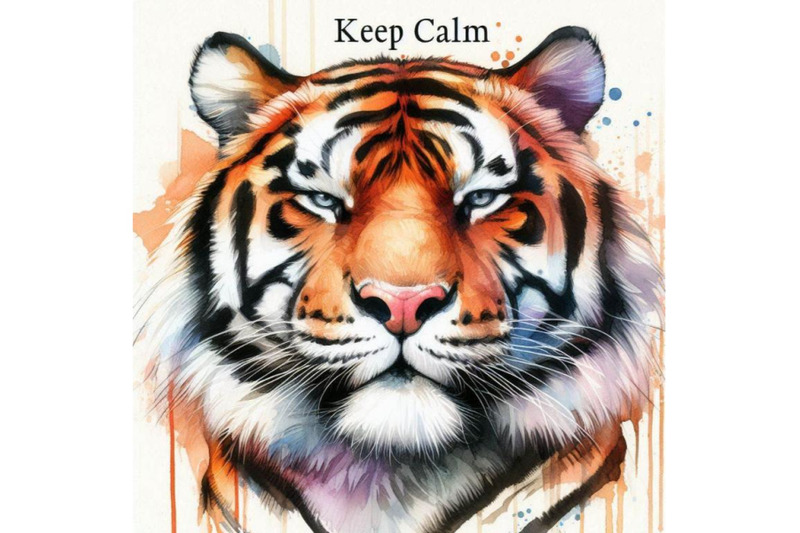 keep-calm-tiger-watercolorr-illustration