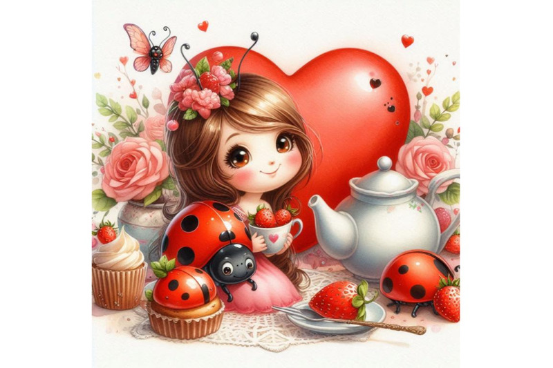 valentine-day-and-cute-ladybug-red-heart