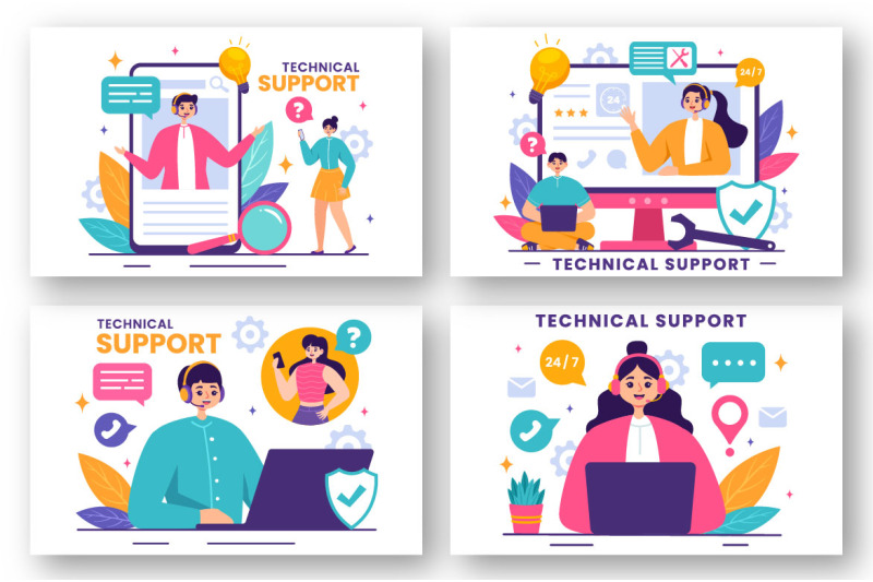 13-technical-support-system-illustration