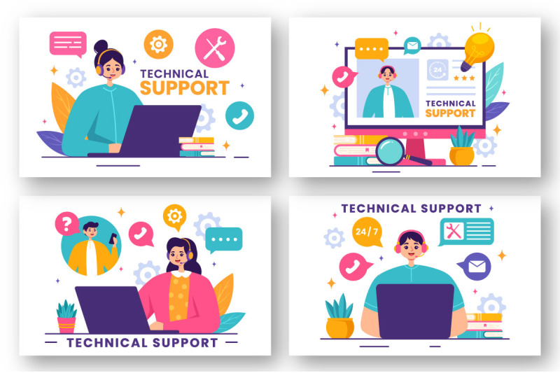 13-technical-support-system-illustration