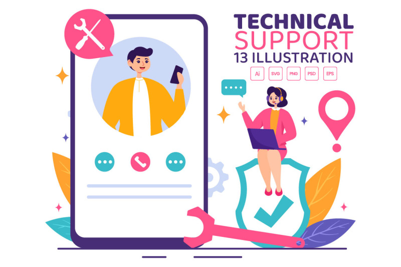 13-technical-support-system-illustration