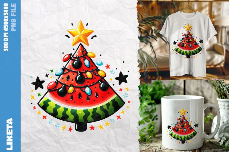 watermelon-tree-christmas-in-july