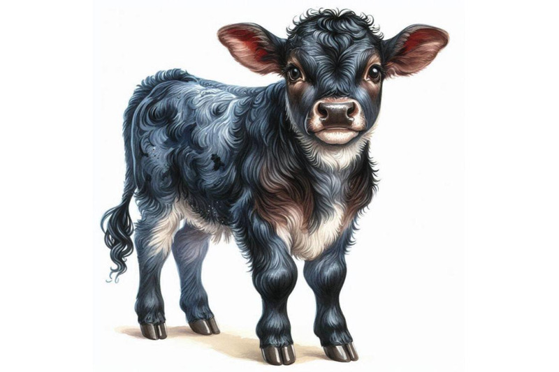 cute-watercolor-calf-baby-bull-illustration-cattle-farm-an