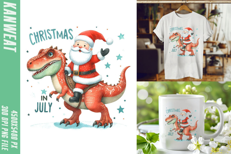 santa-t-rex-christmas-in-july