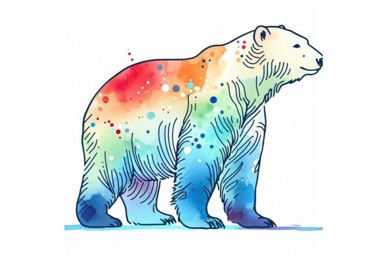 polar-bear-hand-drawn-watercolor-illustration