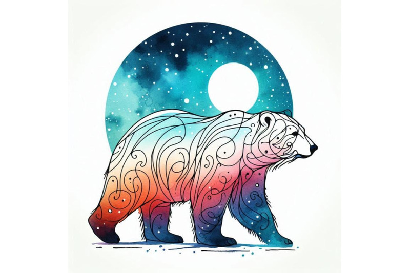 polar-bear-hand-drawn-watercolor-illustration