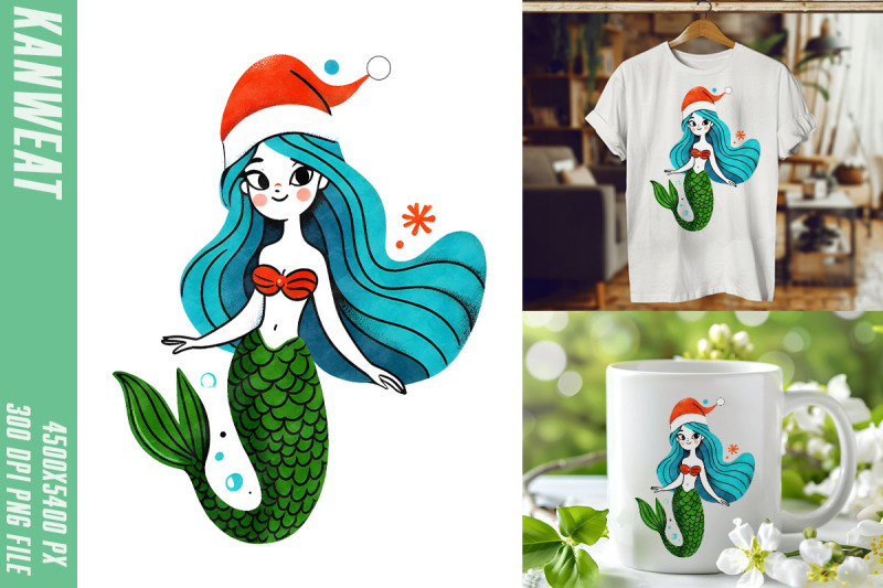 mermaid-christmas-in-july-art