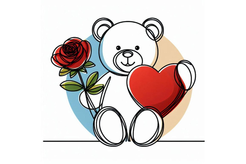 valentine-day-funny-teddy-bear-and-red-heart