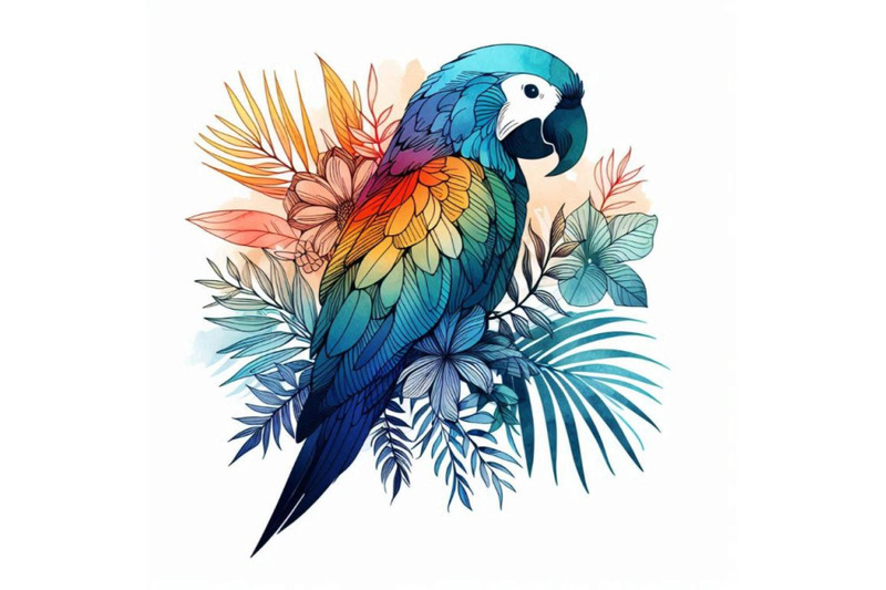 parrot-watercolor-parrot-illustration-tropical-bird-w