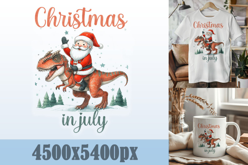 santa-t-rex-christmas-in-july