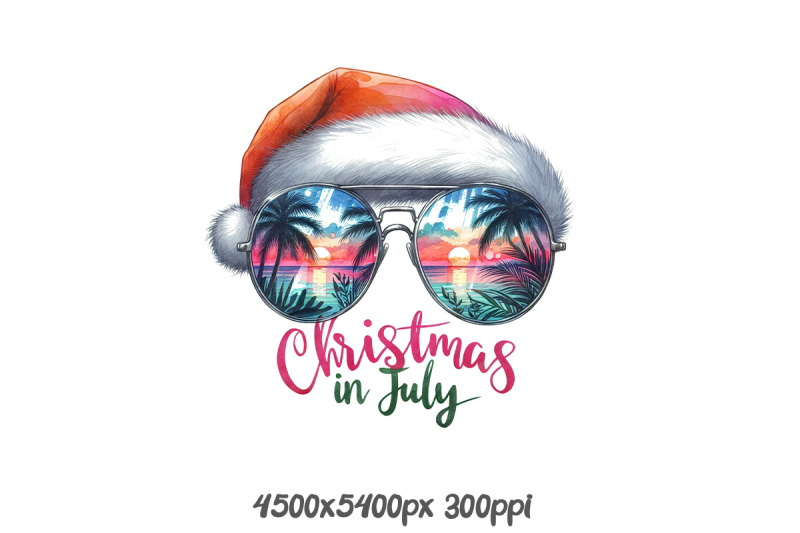 christmas-in-july-sunglasses-art