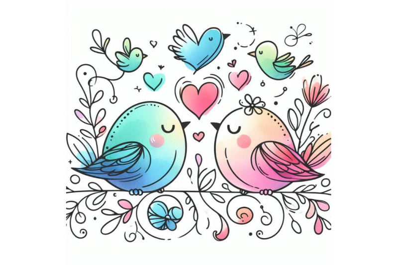 cute-bird-and-heart-illustration-watercolor