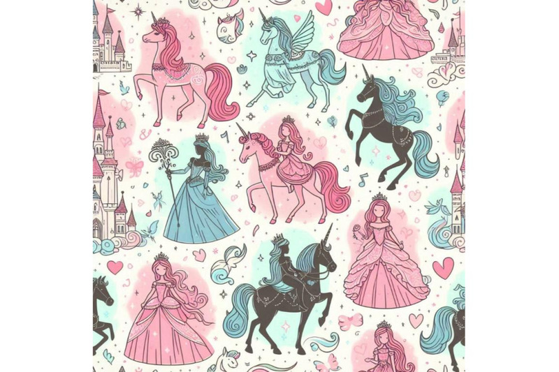 seamless-patterns-with-unicorn-and-princess