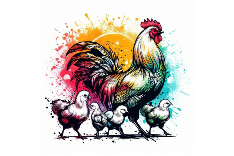 chicken-hen-and-chickens-t-shirt-graphics-chicken