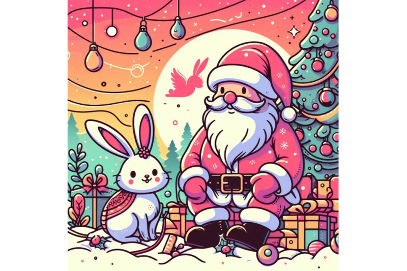 santa-claus-bunny-and-christmas-background