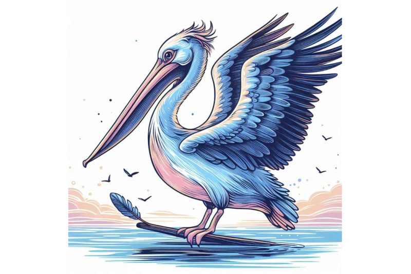 pelican-hand-drawn-watercolor-illustration