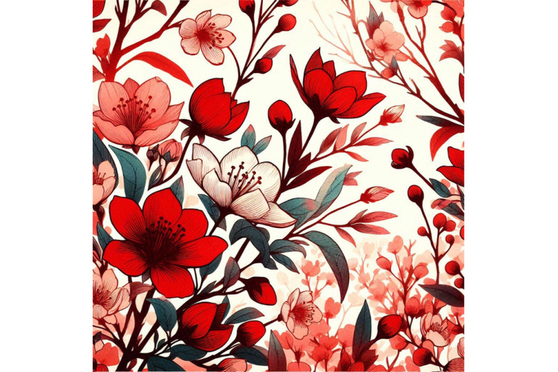 red-flowers-bloom-watercolor-blossom-pattern-texture-backgrou