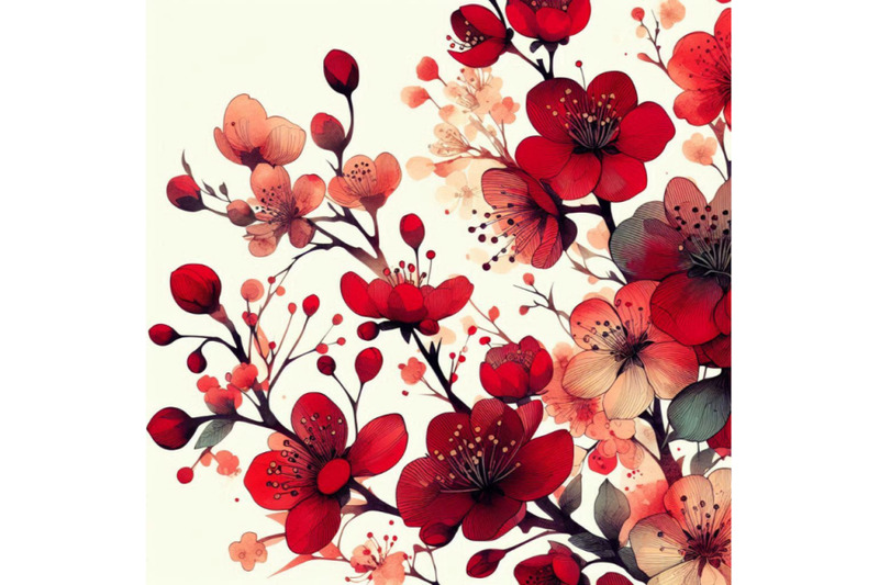 red-flowers-bloom-watercolor-blossom-pattern-texture-backgrou