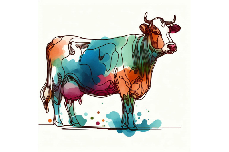 cow-cow-watercolor-illustration-milking-cow-breed