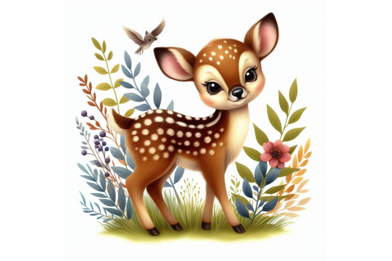 cartoon-fawn-forest-animal-illustration