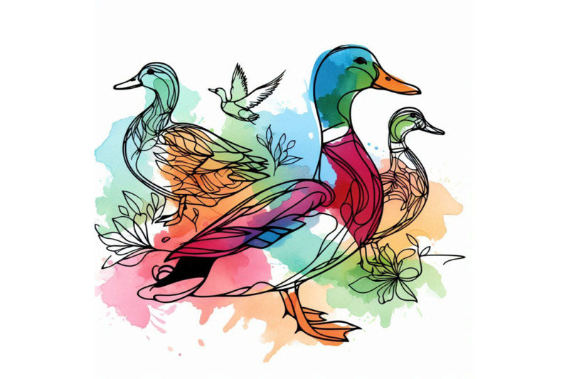 wild-duck-mallard-watercolor-illustration