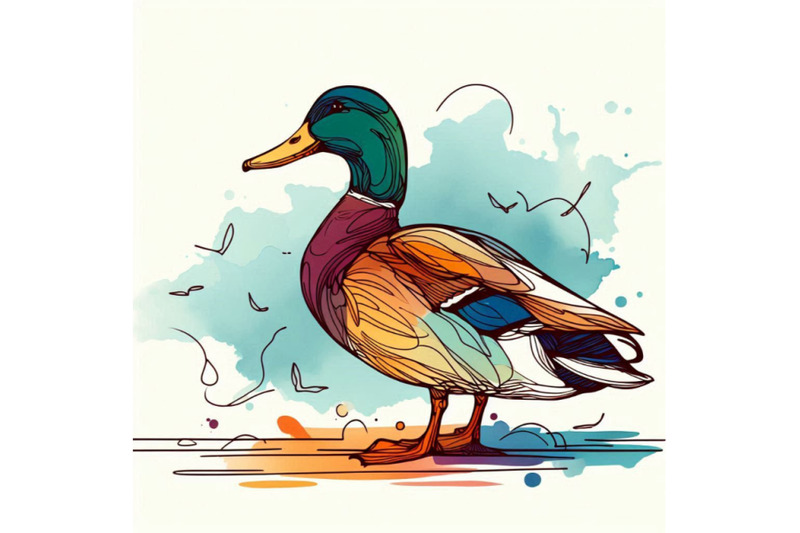 wild-duck-mallard-watercolor-illustration