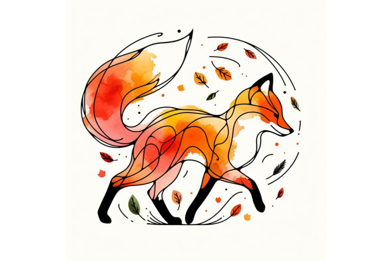 fox-fox-hunting-cute-fox-watercolor-fox-illustration