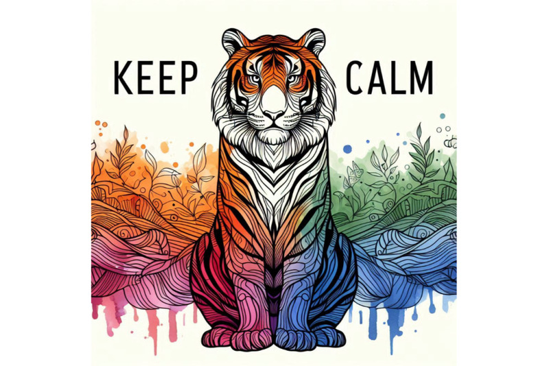 keep-calm-tiger-watercolorr-illustration