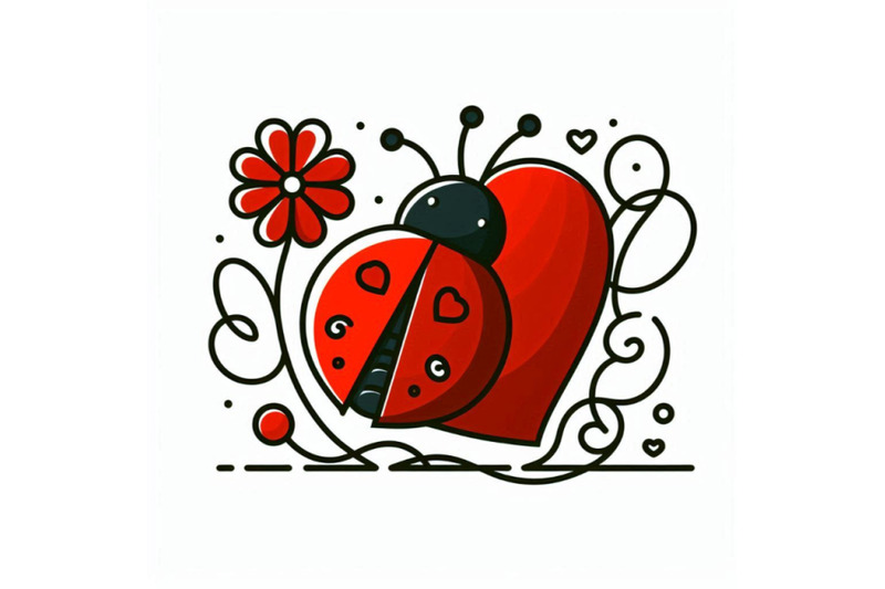 valentine-day-and-cute-ladybug-red-heart