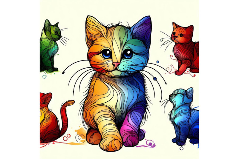 funny-animal-kitten-watercolor