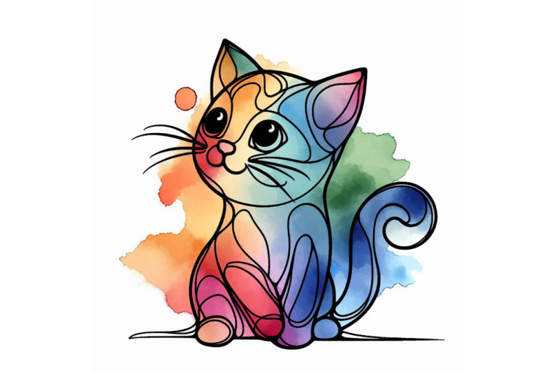 funny-animal-kitten-watercolor