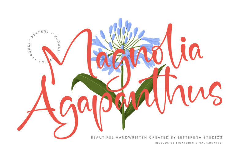 magnolia-agapanthus-beautiful-handwritten