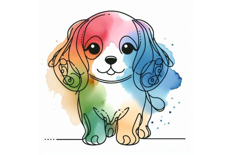 cute-dog-watercolor-puppy-dog-illustration