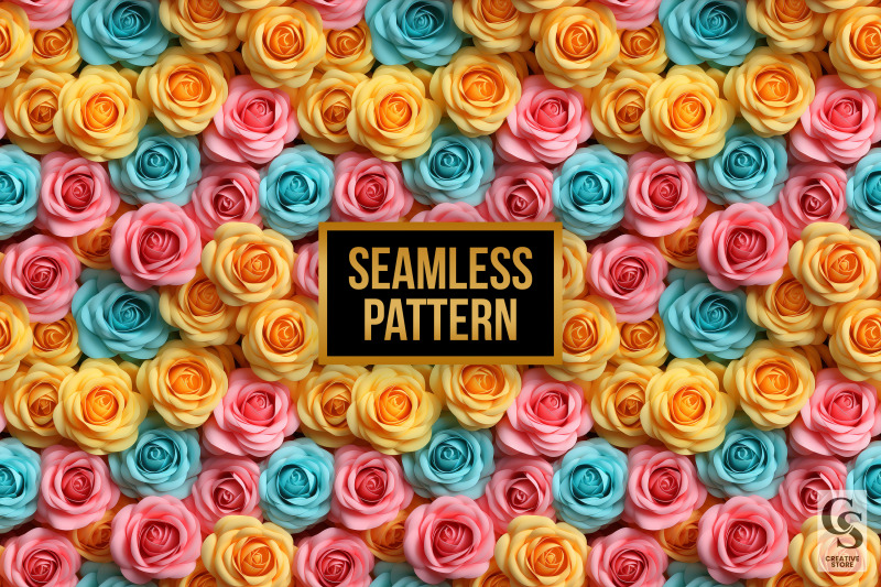 summer-3d-roses-seamless-patterns