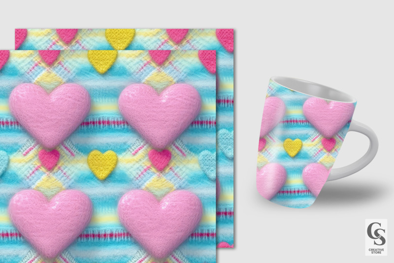 summer-felt-plush-hearts-digital-papers